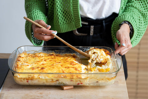 Plat à lasagne rectangulaire en grès 36 x 22 x 7 cm